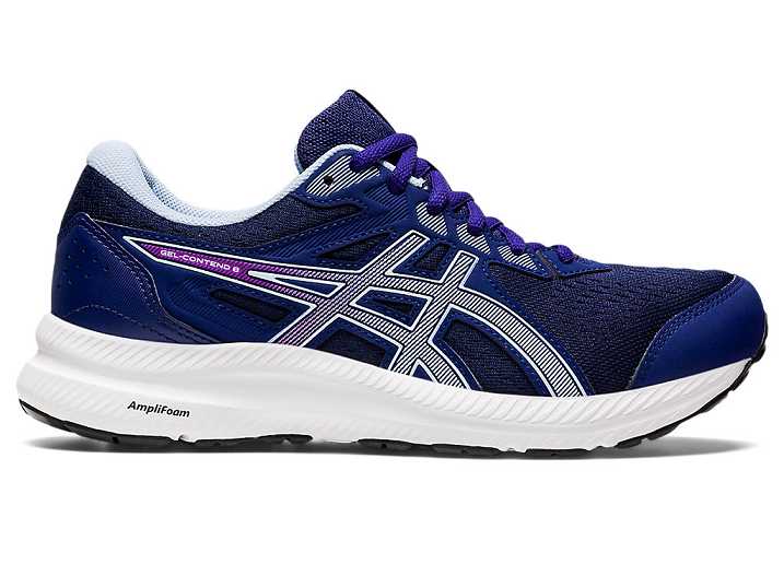 Asics GEL-CONTEND 8 WIDE Ženske Tekaški Čevlji Modre | Slovenija-4517932