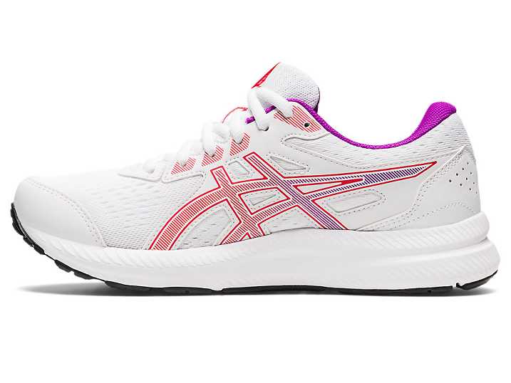 Asics GEL-CONTEND 8 Ženske Tekaški Čevlji Bele Rdeče | Slovenija-8963024