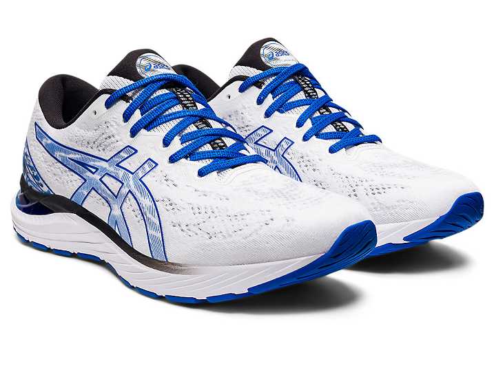 Asics GEL-CUMULUS 23 Moški Tekaški Čevlji Bele Modre | Slovenija-2081549