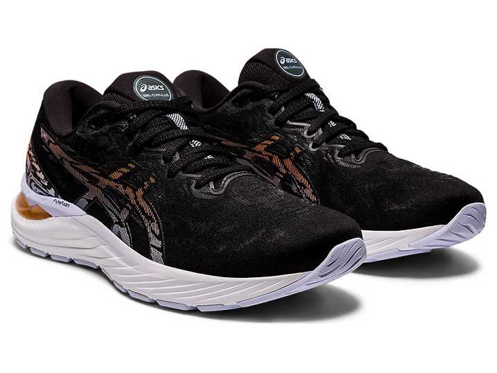 Asics GEL-CUMULUS 23 WIDE Ženske Tekaški Čevlji Črne Oranžne | Slovenija-2846510