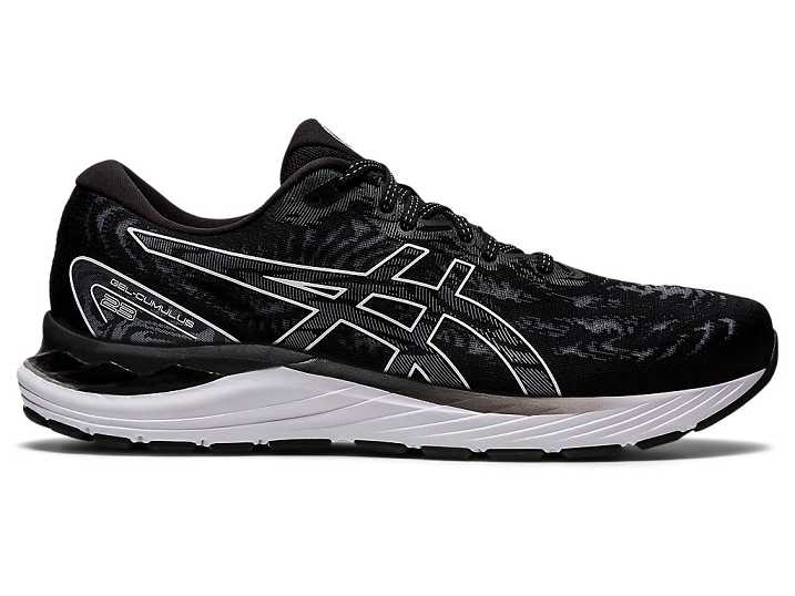 Asics GEL-CUMULUS 23 WIDE Ženske Tekaški Čevlji Črne Bele | Slovenija-6381704