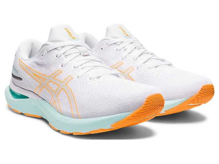 Asics GEL-CUMULUS 24 Ženske Tekaški Čevlji Bele Oranžne | Slovenija-4896257