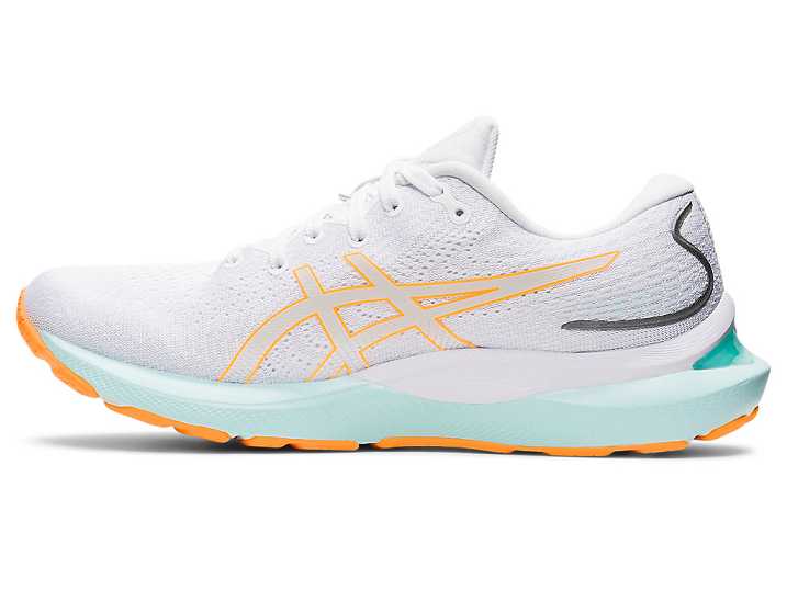 Asics GEL-CUMULUS 24 Ženske Tekaški Čevlji Bele Oranžne | Slovenija-4896257