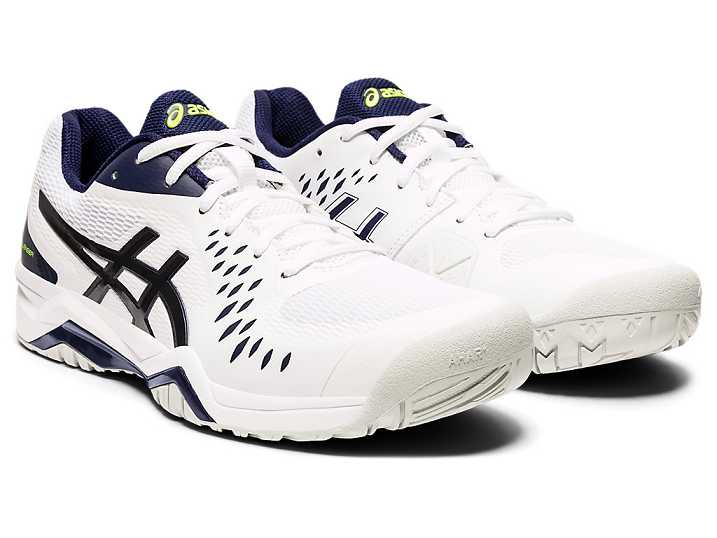 Asics GEL-Challenger 12 Moški Teniški Copati Bele Temno Modre | Slovenija-3124785