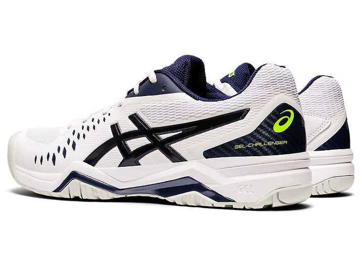 Asics GEL-Challenger 12 Moški Teniški Copati Bele Temno Modre | Slovenija-3124785