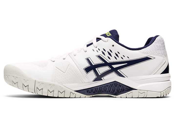 Asics GEL-Challenger 12 Moški Teniški Copati Bele Temno Modre | Slovenija-3124785