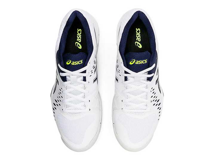 Asics GEL-Challenger 12 Moški Teniški Copati Bele Temno Modre | Slovenija-3124785