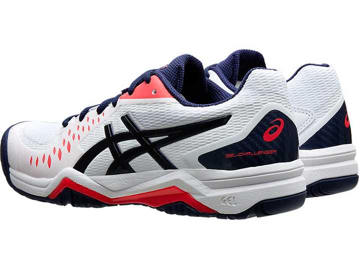 Asics GEL-Challenger 12 Ženske Teniški Copati Bele Temno Modre | Slovenija-5247613