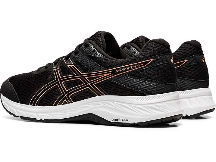 Asics GEL-Contend 6 Ženske Pohodni Čevlji Črne Roza Zlate | Slovenija-9751806