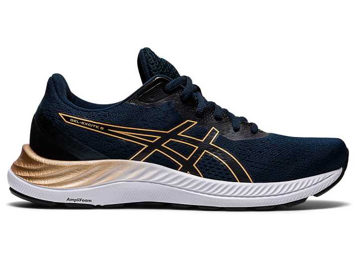 Asics GEL-EXCITE 8 WIDE Ženske Pohodni Čevlji Modre | Slovenija-4139580