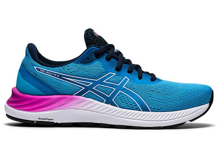 Asics GEL-EXCITE 8 Ženske Pohodni Čevlji Svetlo Turkizna Bele | Slovenija-0275891