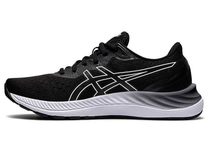 Asics GEL-EXCITE 8 Ženske Pohodni Čevlji Črne Bele | Slovenija-9317605