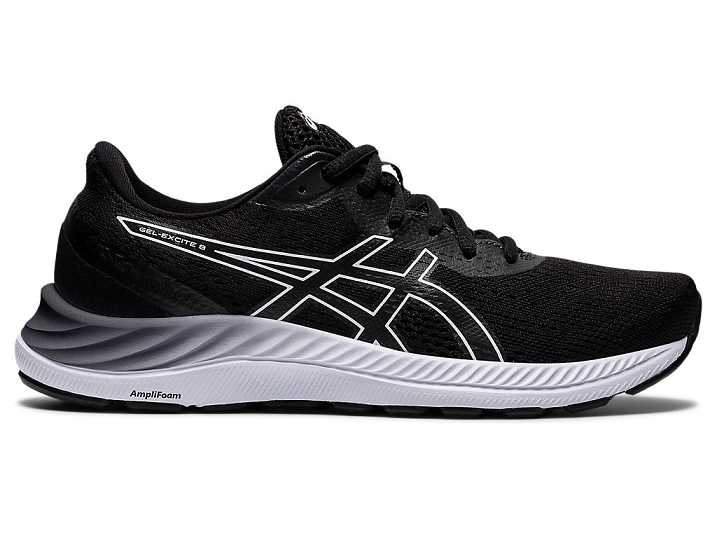 Asics GEL-EXCITE 8 Ženske Pohodni Čevlji Črne Bele | Slovenija-9317605