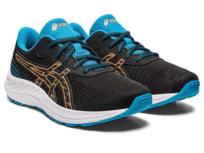 Asics GEL-EXCITE 9 Otroški Tekaški Čevlji Črne Oranžne | Slovenija-3496701