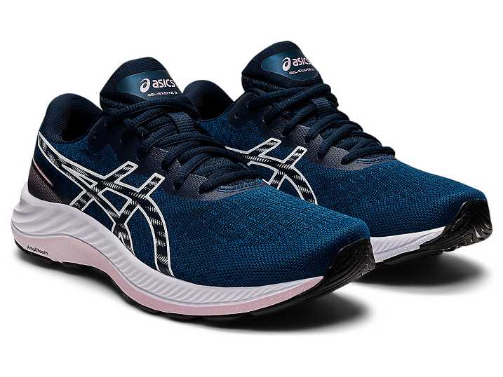 Asics GEL-EXCITE 9 Ženske Pohodni Čevlji Modre Bele | Slovenija-0567892