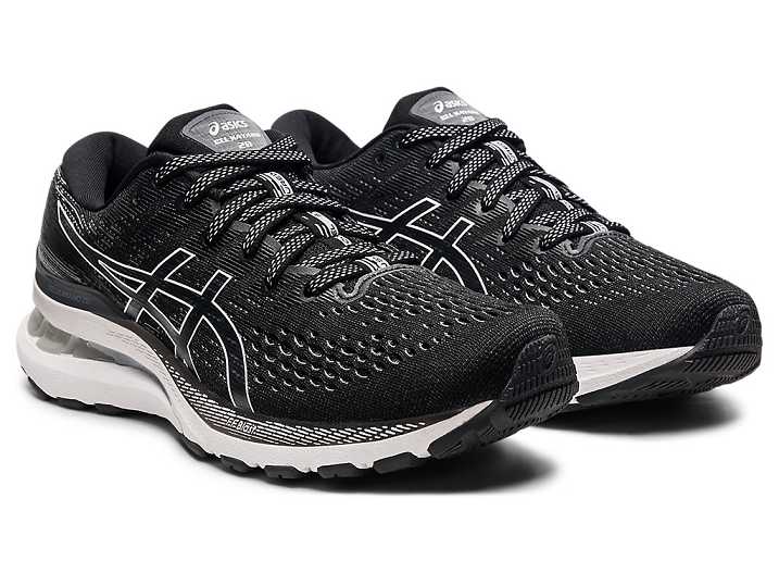 Asics GEL-KAYANO 28 NARROW Ženske Tekaški Čevlji Črne Bele | Slovenija-7526380