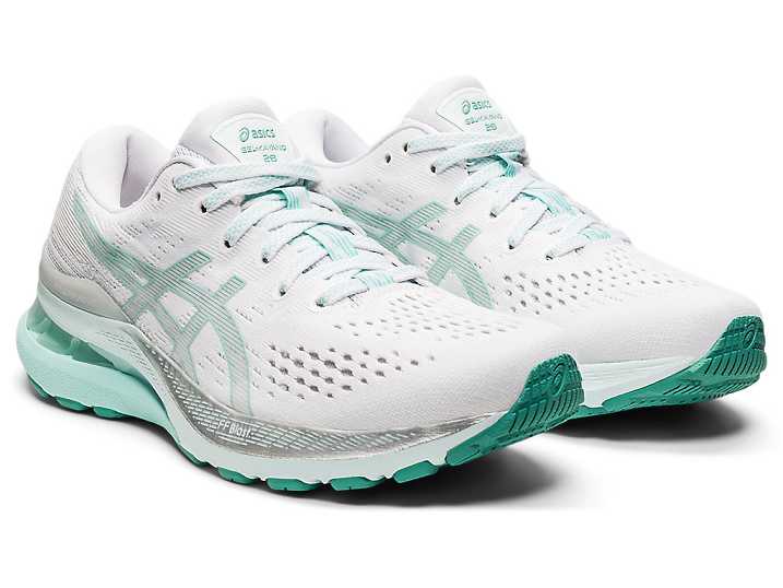 Asics GEL-KAYANO 28 Ženske Tekaški Čevlji Bele Zelene | Slovenija-1704962