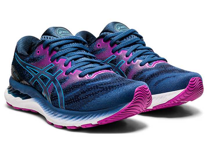 Asics GEL-NIMBUS 23 Ženske Tekaški Čevlji Temno Sive Svetlo Turkizna | Slovenija-3264791