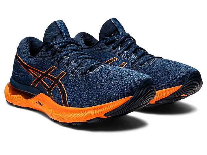 Asics GEL-NIMBUS 24 Moški Tekaški Čevlji Modre Oranžne | Slovenija-2791348