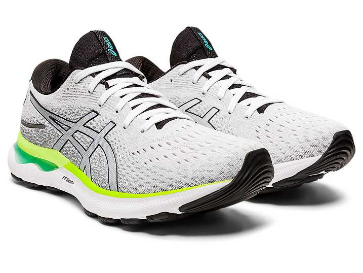 Asics GEL-NIMBUS 24 Moški Tekaški Čevlji Bele Črne | Slovenija-5187429