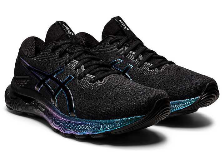 Asics GEL-NIMBUS 24 PLATINUM Moški Tekaški Čevlji Črne | Slovenija-9351826