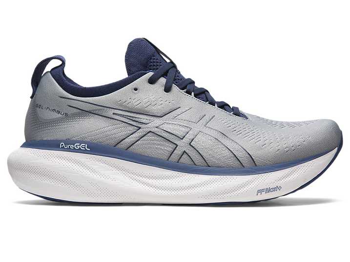 Asics GEL-NIMBUS 25 EXTRA WIDE Moški Tekaški Čevlji Sive Modre | Slovenija-8941637