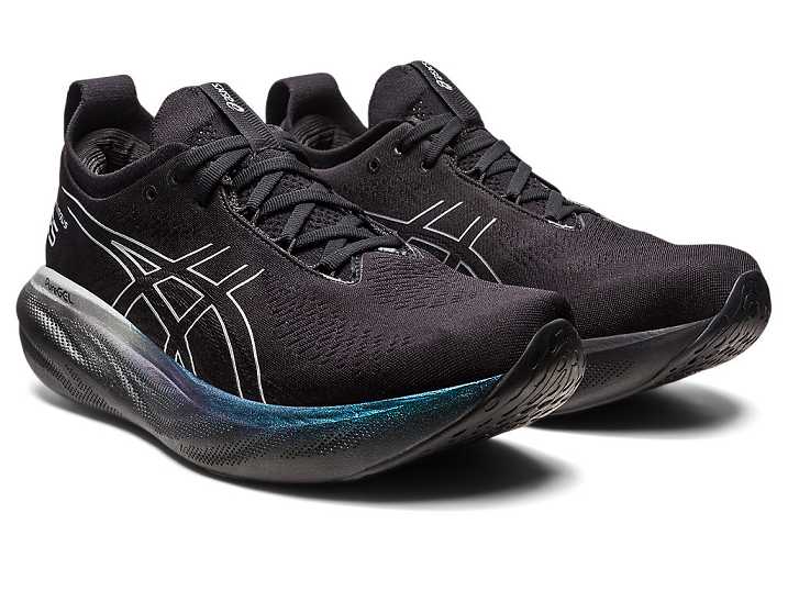 Asics GEL-NIMBUS 25 PLATINUM Moški Tekaški Čevlji Črne Srebrne | Slovenija-2436780