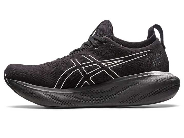 Asics GEL-NIMBUS 25 PLATINUM Moški Tekaški Čevlji Črne Srebrne | Slovenija-2436780