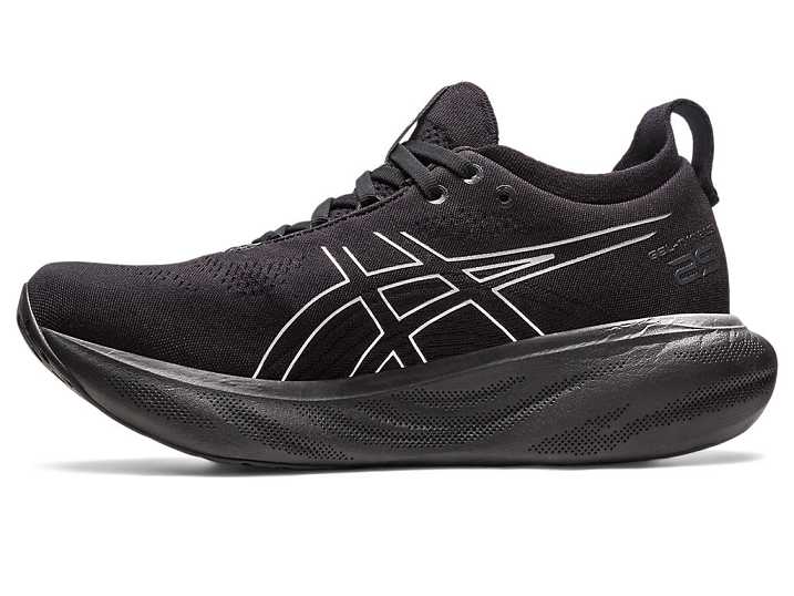 Asics GEL-NIMBUS 25 PLATINUM Ženske Tekaški Čevlji Črne Srebrne | Slovenija-4635072