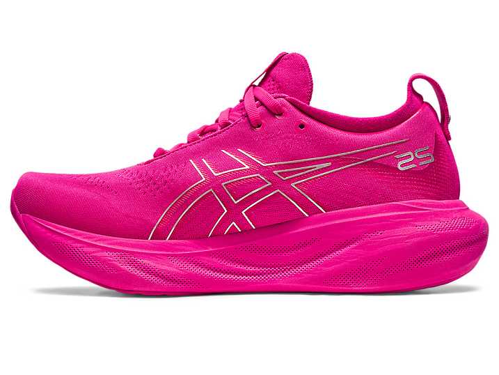 Asics GEL-NIMBUS 25 Ženske Tekaški Čevlji Roza Srebrne | Slovenija-4538096