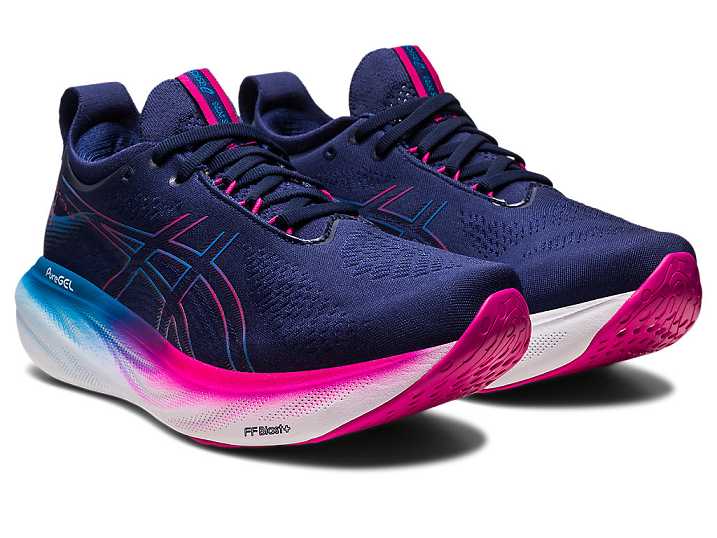 Asics GEL-NIMBUS 25 Ženske Tekaški Čevlji Modre Roza | Slovenija-7308295