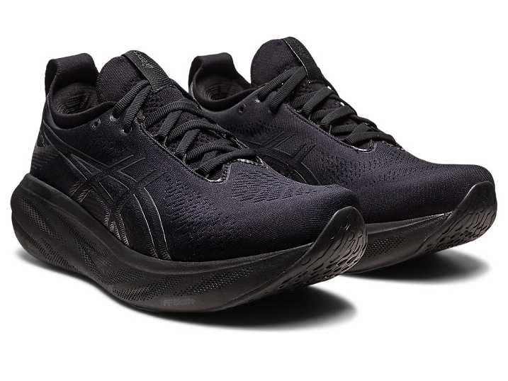 Asics GEL-NIMBUS 25 Ženske Tekaški Čevlji Črne Temno Sive | Slovenija-9230587