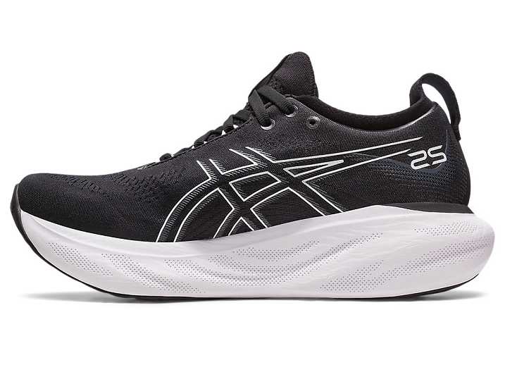 Asics GEL-NIMBUS 25 Ženske Tekaški Čevlji Črne Srebrne | Slovenija-9341562