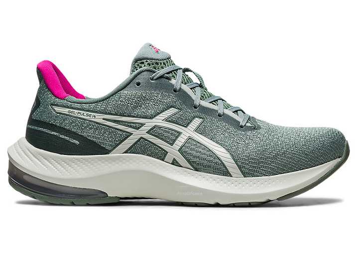 Asics GEL-PULSE 14 Ženske Tekaški Čevlji Sive Temno Zelene | Slovenija-6283049