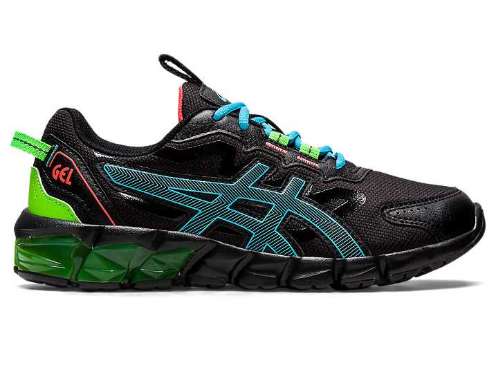 Asics GEL-QUANTUM 90 3 Otroški Superge Črne Svetlo Turkizna | Slovenija-4210356