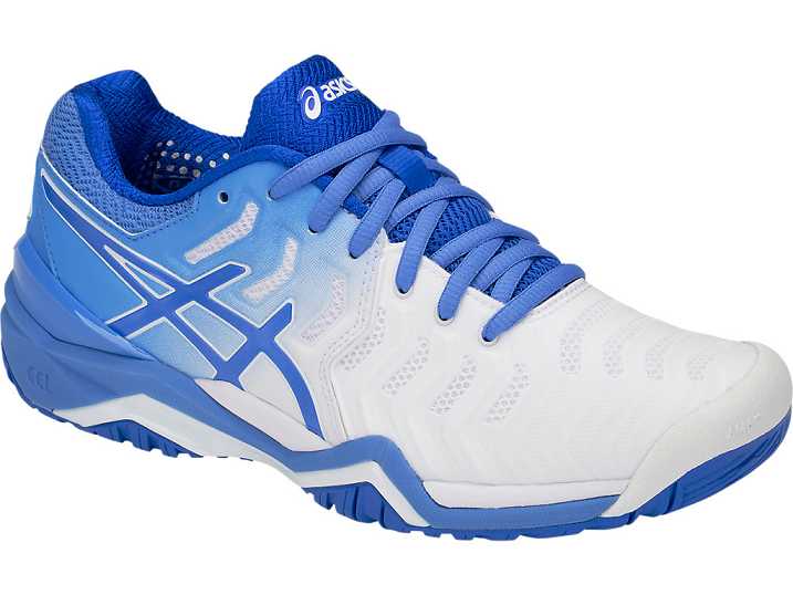 Asics GEL-RESOLUTION 7 Ženske Teniški Copati Bele Modre | Slovenija-1035924