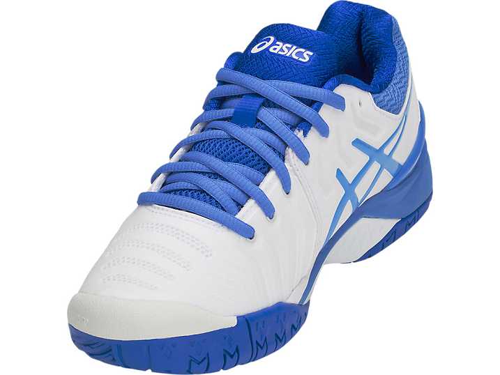 Asics GEL-RESOLUTION 7 Ženske Teniški Copati Bele Modre | Slovenija-1035924