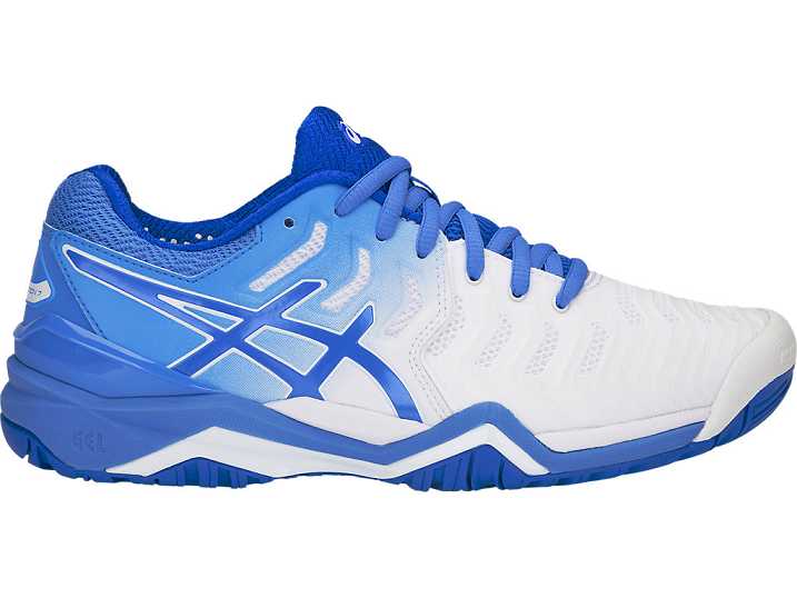 Asics GEL-RESOLUTION 7 Ženske Teniški Copati Bele Modre | Slovenija-1035924