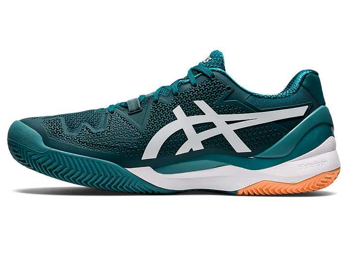 Asics GEL-RESOLUTION 8 CLAY Moški Teniški Copati Temno Zelene Bele | Slovenija-6923857