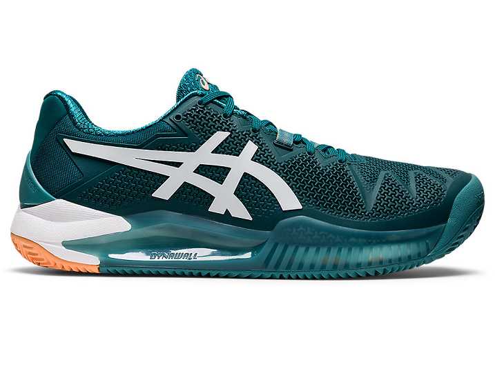 Asics GEL-RESOLUTION 8 CLAY Moški Teniški Copati Temno Zelene Bele | Slovenija-6923857