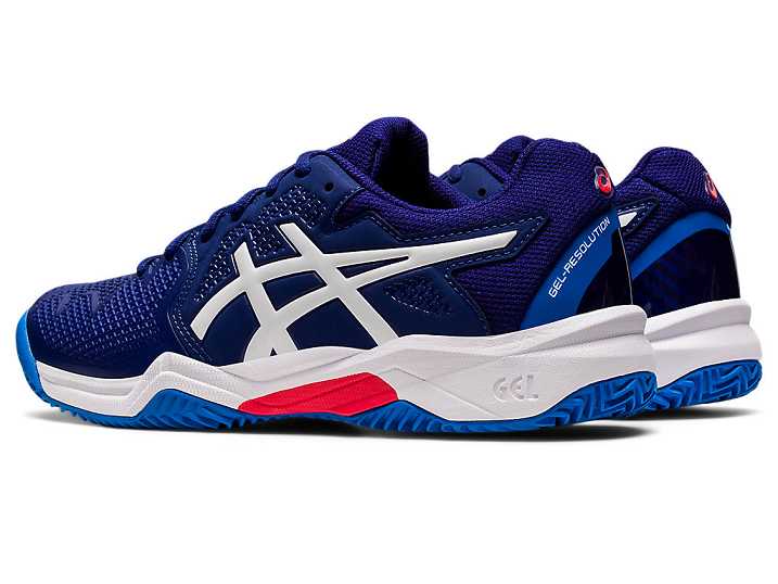 Asics GEL-RESOLUTION 8 CLAY Otroški Superge Modre Bele | Slovenija-1892034