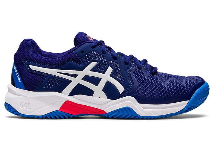 Asics GEL-RESOLUTION 8 CLAY Otroški Superge Modre Bele | Slovenija-1892034