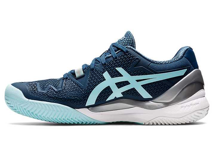 Asics GEL-RESOLUTION 8 CLAY Ženske Teniški Copati Svetlo Modre | Slovenija-3062915