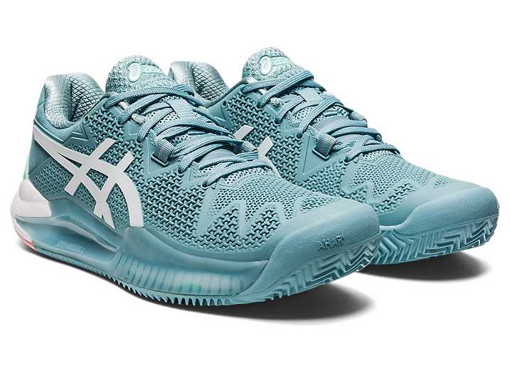 Asics GEL-RESOLUTION 8 CLAY Ženske Teniški Copati Modre Bele | Slovenija-6471908