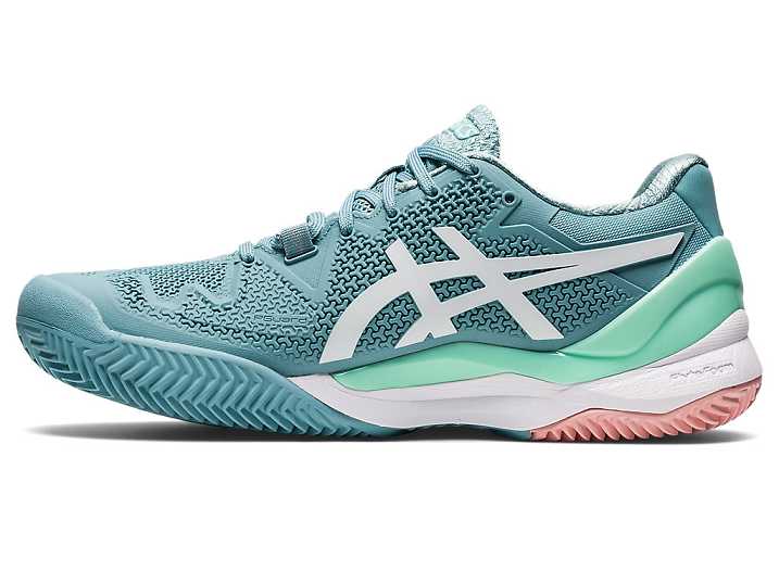 Asics GEL-RESOLUTION 8 CLAY Ženske Teniški Copati Modre Bele | Slovenija-6471908