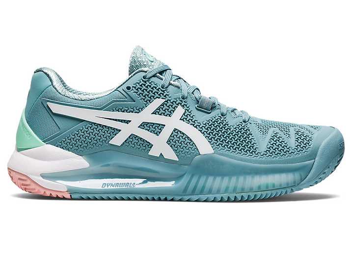 Asics GEL-RESOLUTION 8 CLAY Ženske Teniški Copati Modre Bele | Slovenija-6471908