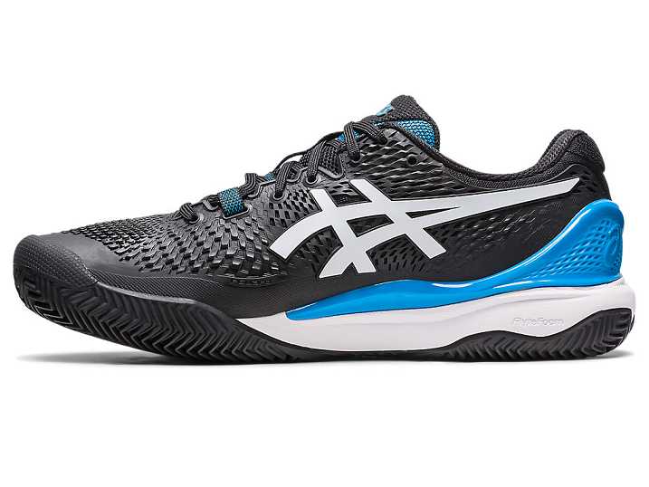 Asics GEL-RESOLUTION 9 CLAY Moški Teniški Copati Črne Bele | Slovenija-3029815