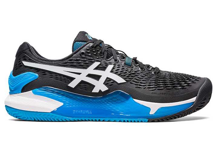 Asics GEL-RESOLUTION 9 CLAY Moški Teniški Copati Črne Bele | Slovenija-3029815