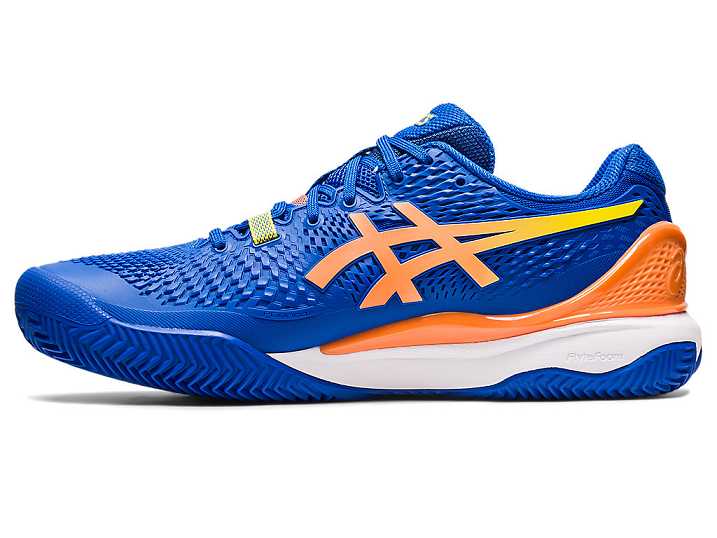 Asics GEL-RESOLUTION 9 CLAY Moški Teniški Copati Modre Oranžne | Slovenija-3240976