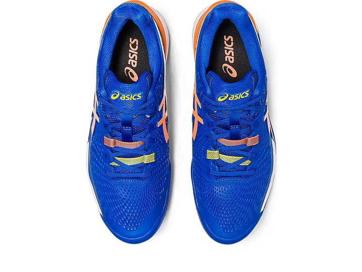 Asics GEL-RESOLUTION 9 CLAY Moški Teniški Copati Modre Oranžne | Slovenija-3240976